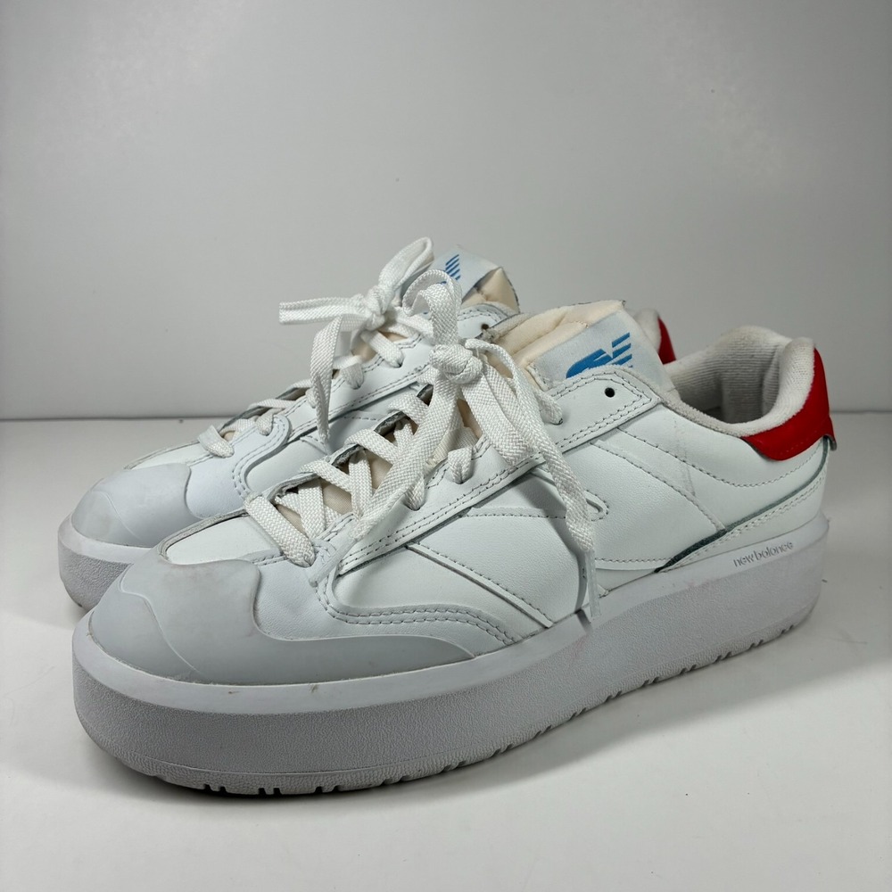 New Balance CT302 Men's US 8 White True Red Platform Casual Sneaker Shoe CT302LH